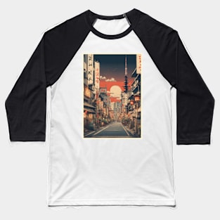 japan tokyo vintage travel tourism 2 Baseball T-Shirt